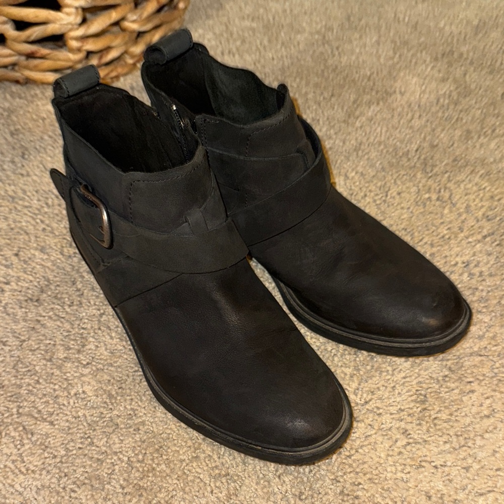 UGG Women's Black Ankle Boots with Buckle
